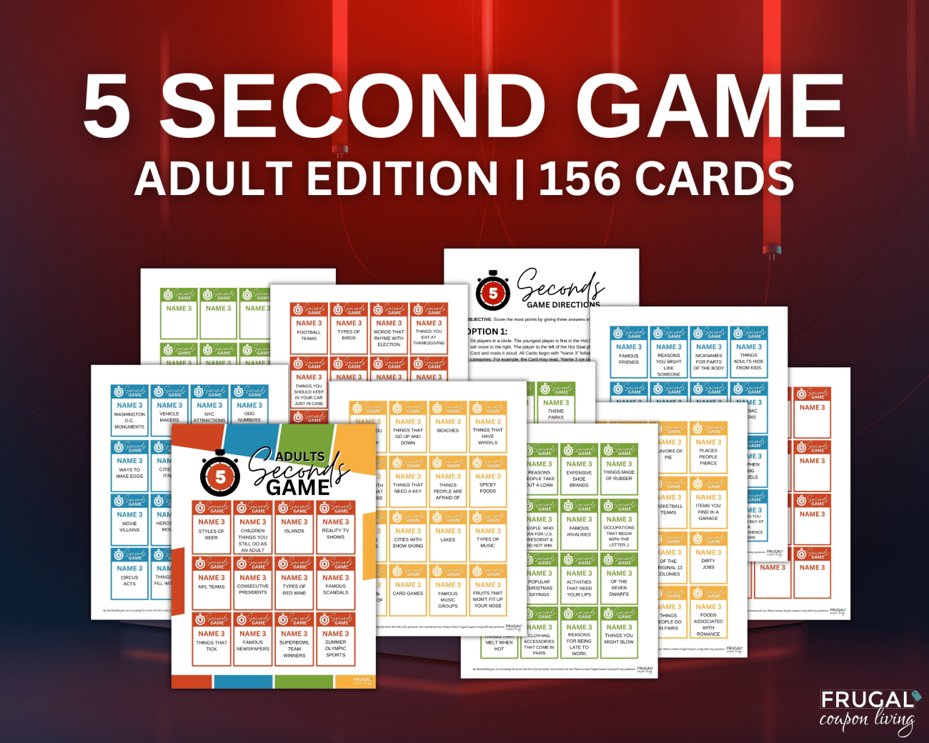 printable 5 second games for adults to play