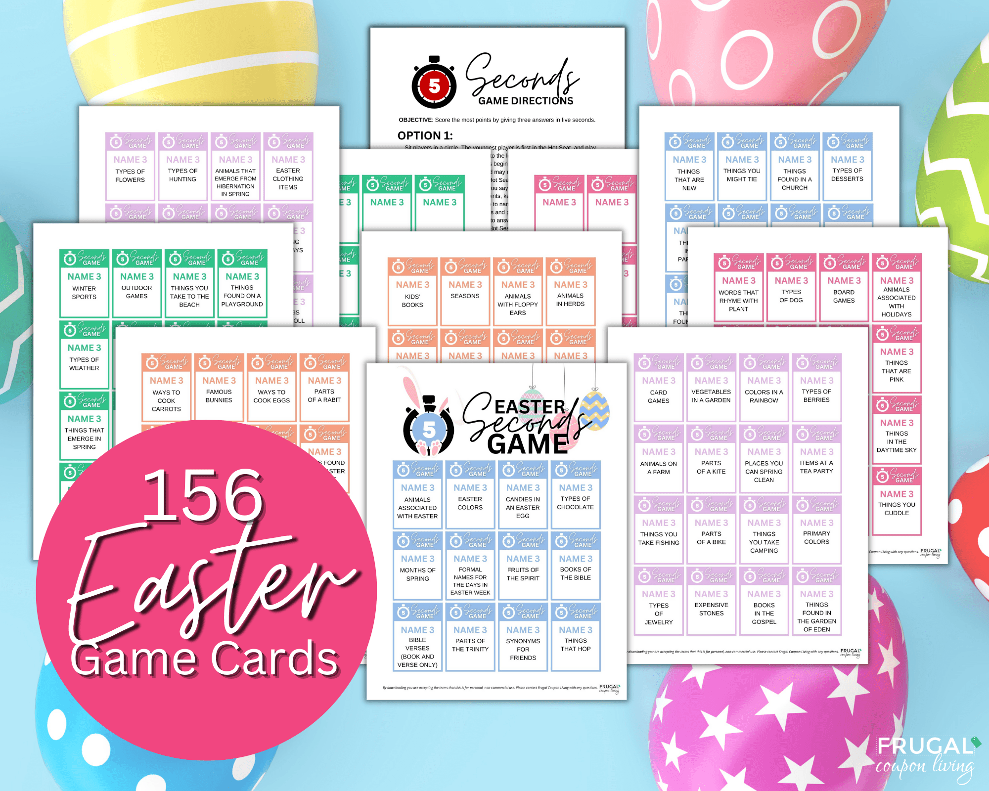 5 second easter games printable