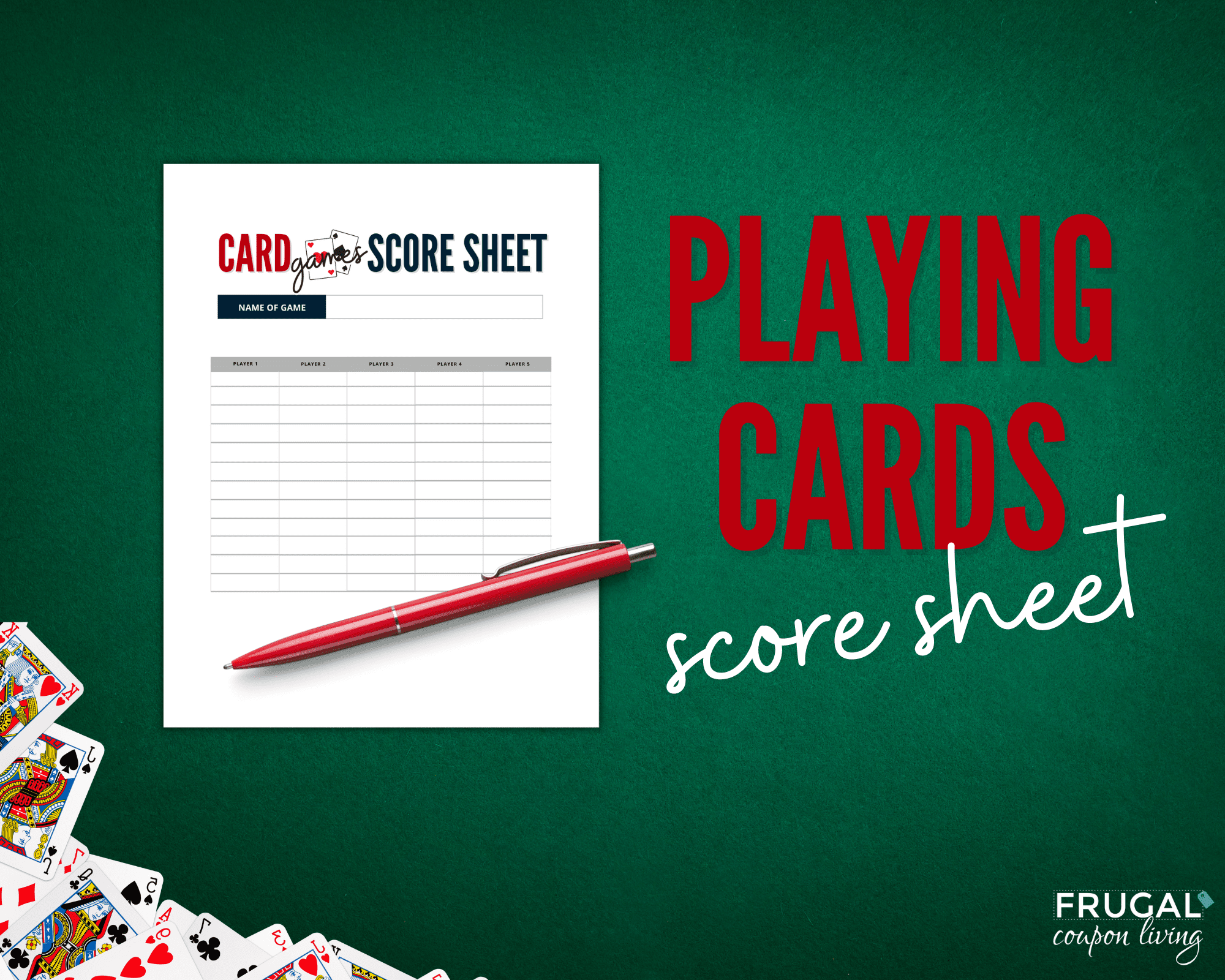 printable playing card score sheet template