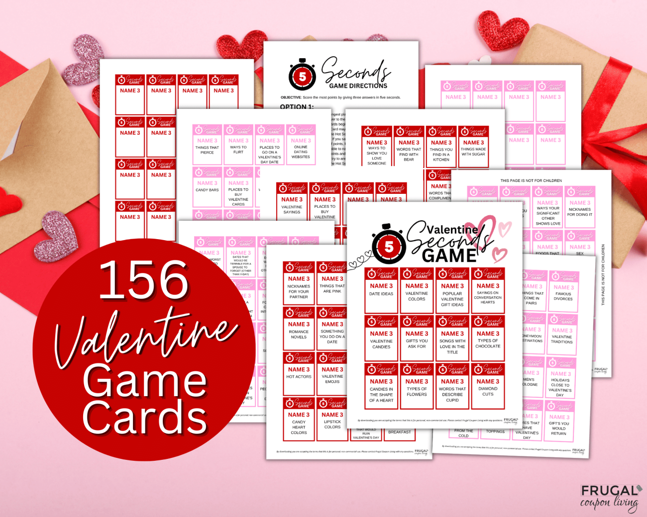 5 second name 3 valentine games printable