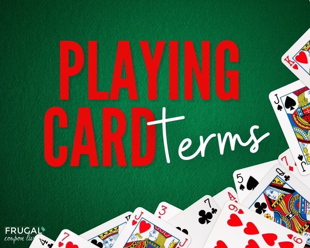 list of vocabulary words for playing card games