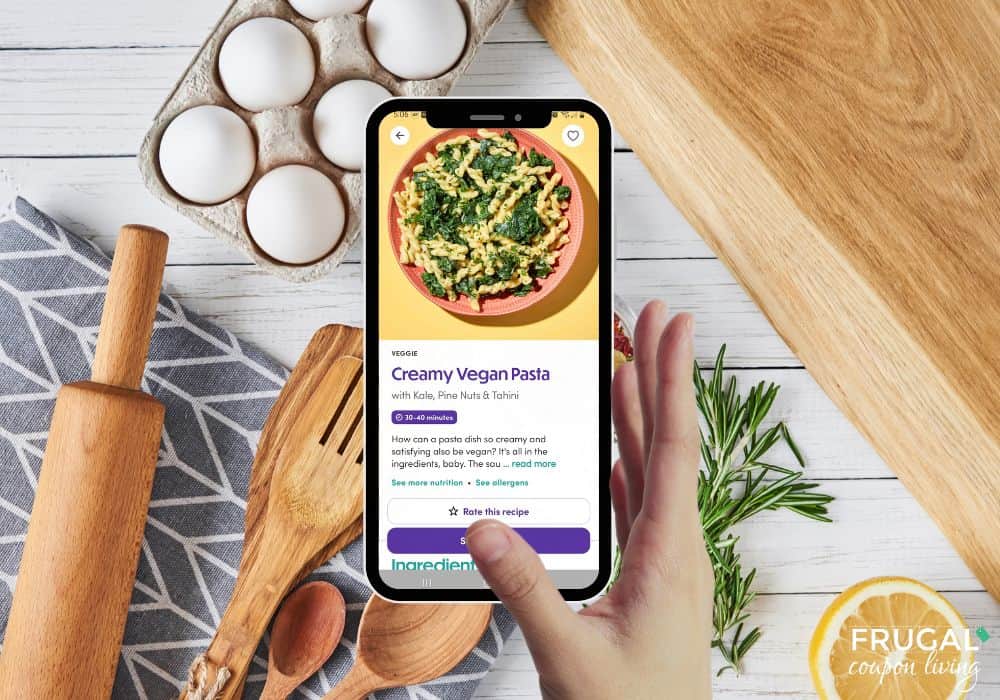 dinnerly smartphone app with digital recipe box
