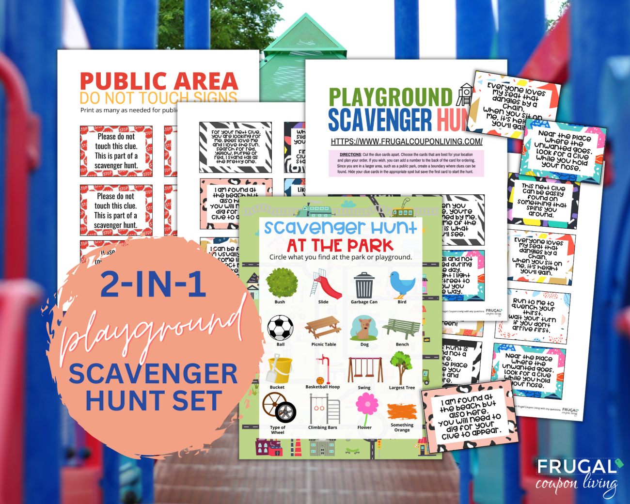 printable park scavenger hunt games for kids at the park