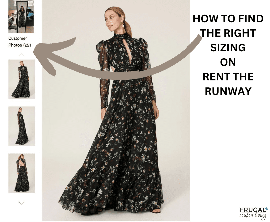 how to find the right sizing on rent the runway with reivews