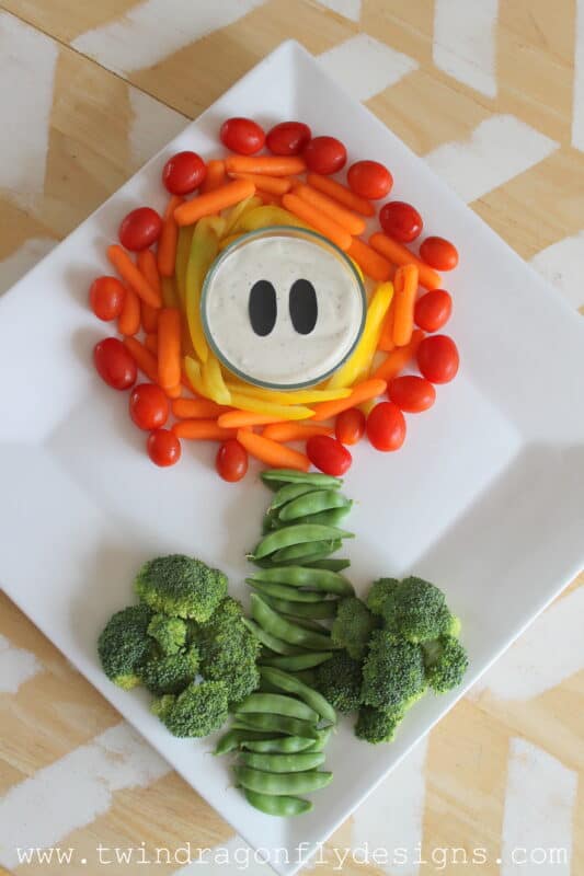 super mario brothers party food vegetable platter
