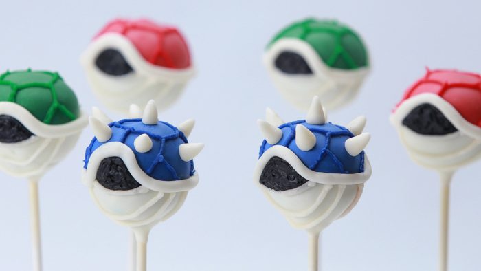 super mario brothers cake pops koopa shells