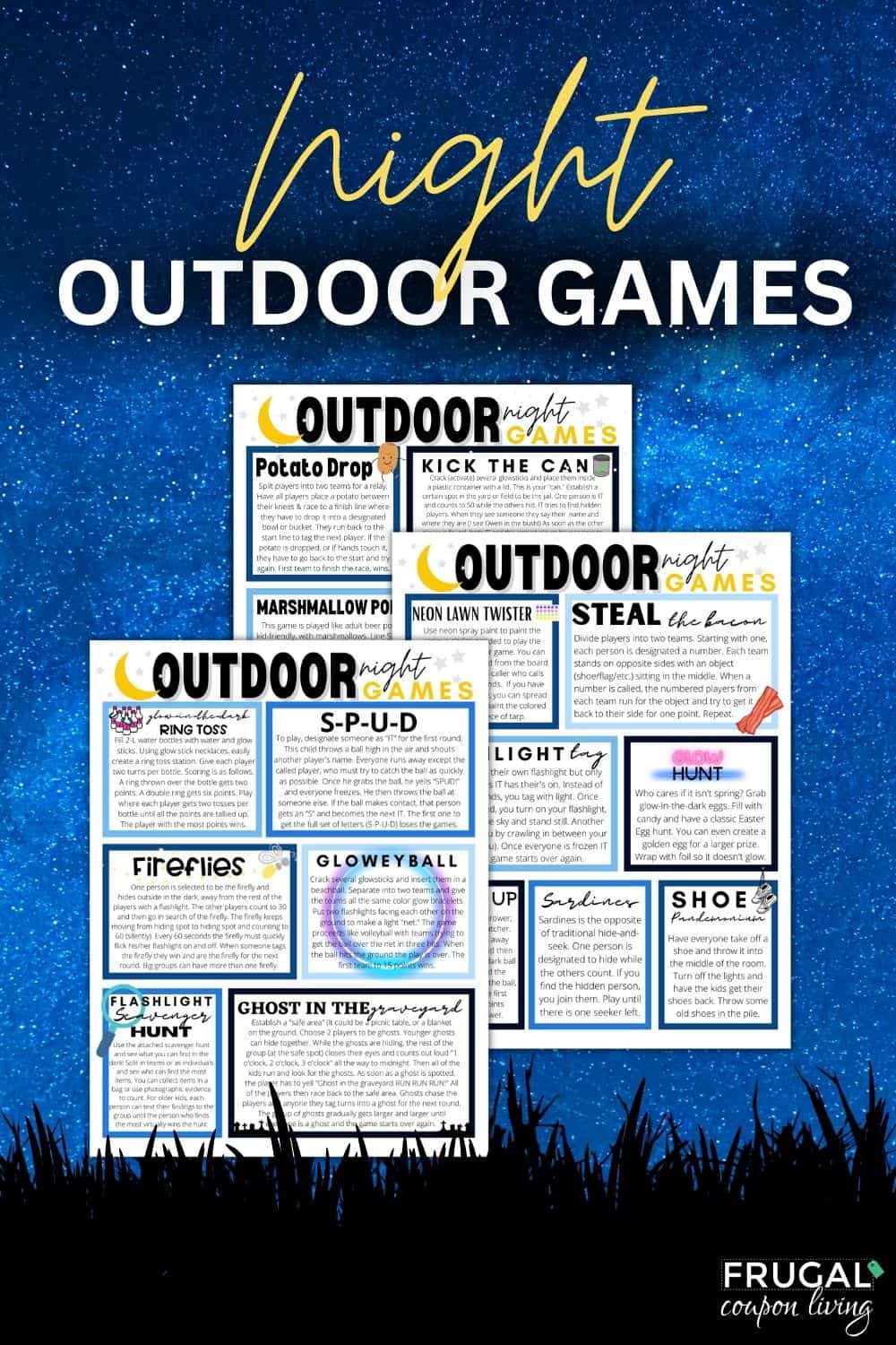 printable nighttime games for outdoors