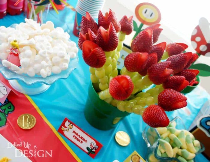 fruit skewers super mario party themed snacks