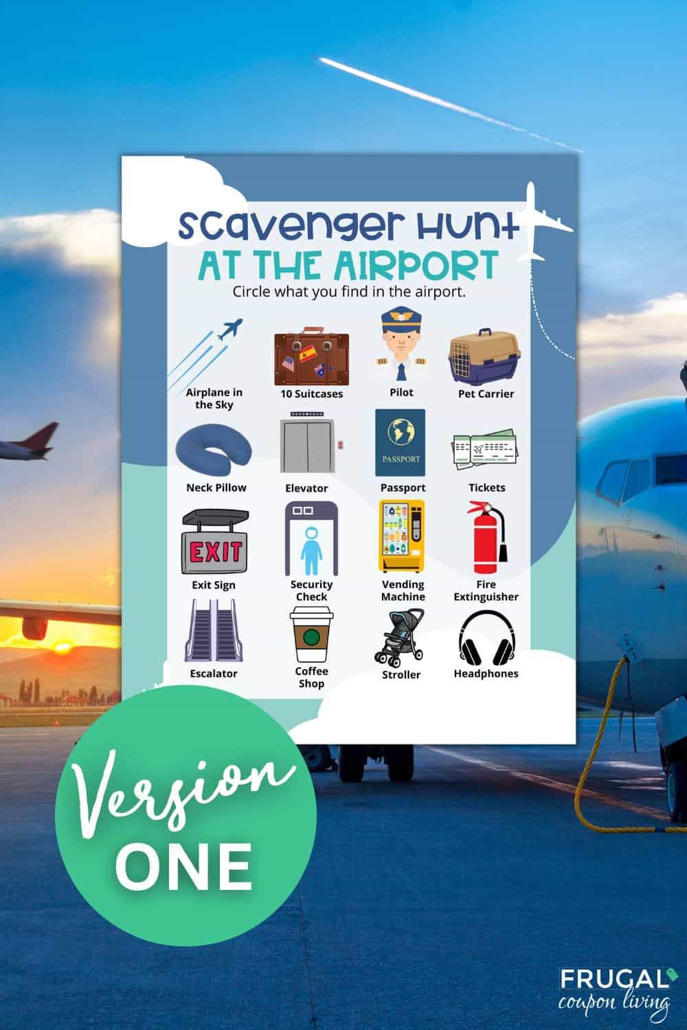 Airport Scavenger Hunt Printable Ideas worksheet