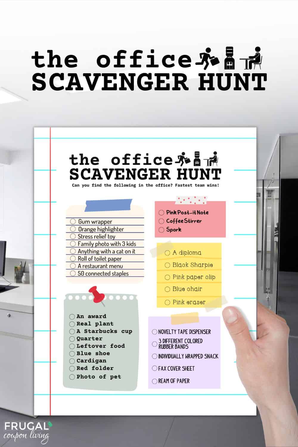 printable office party scavenger hunt list