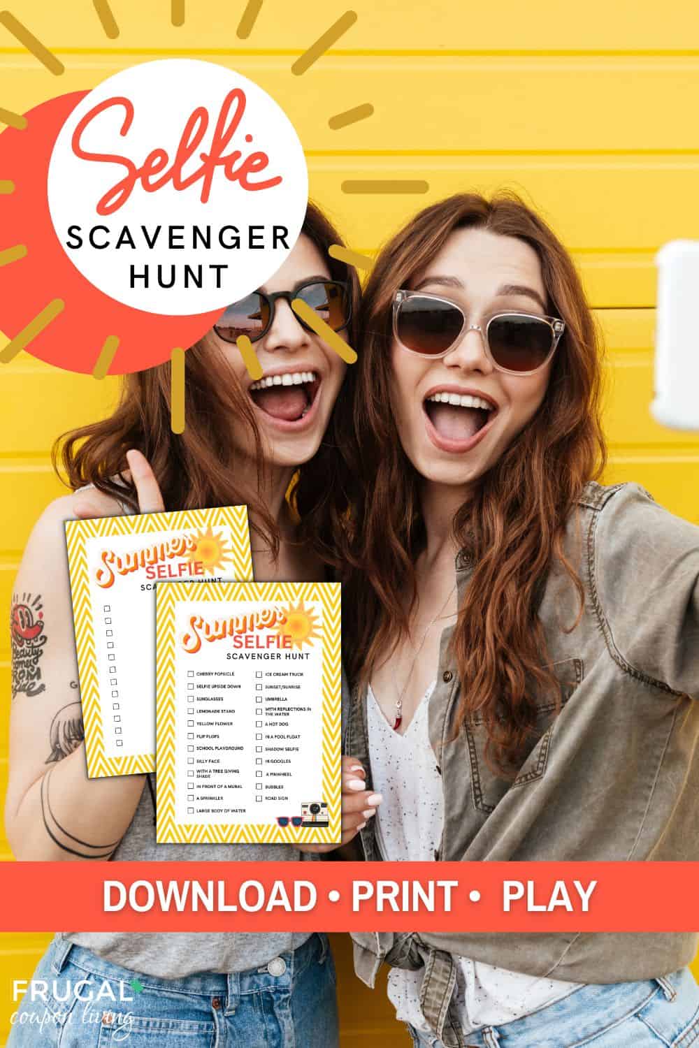 summer selfie scavenger hunt for teens and youth