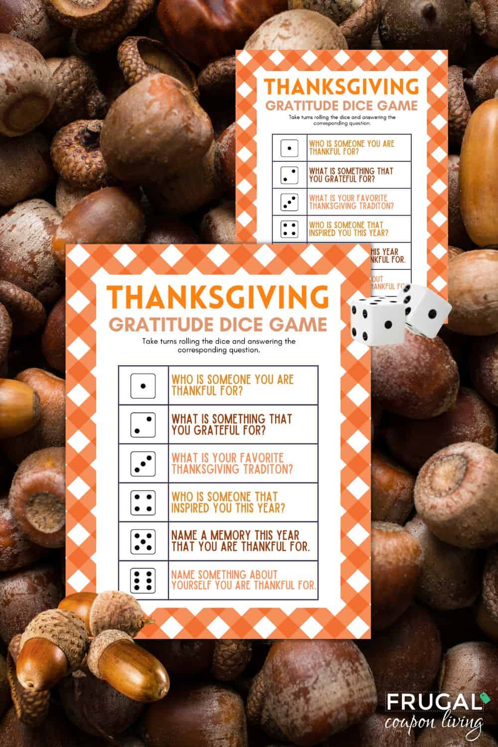 printable thanksgiving gratitude game with dice