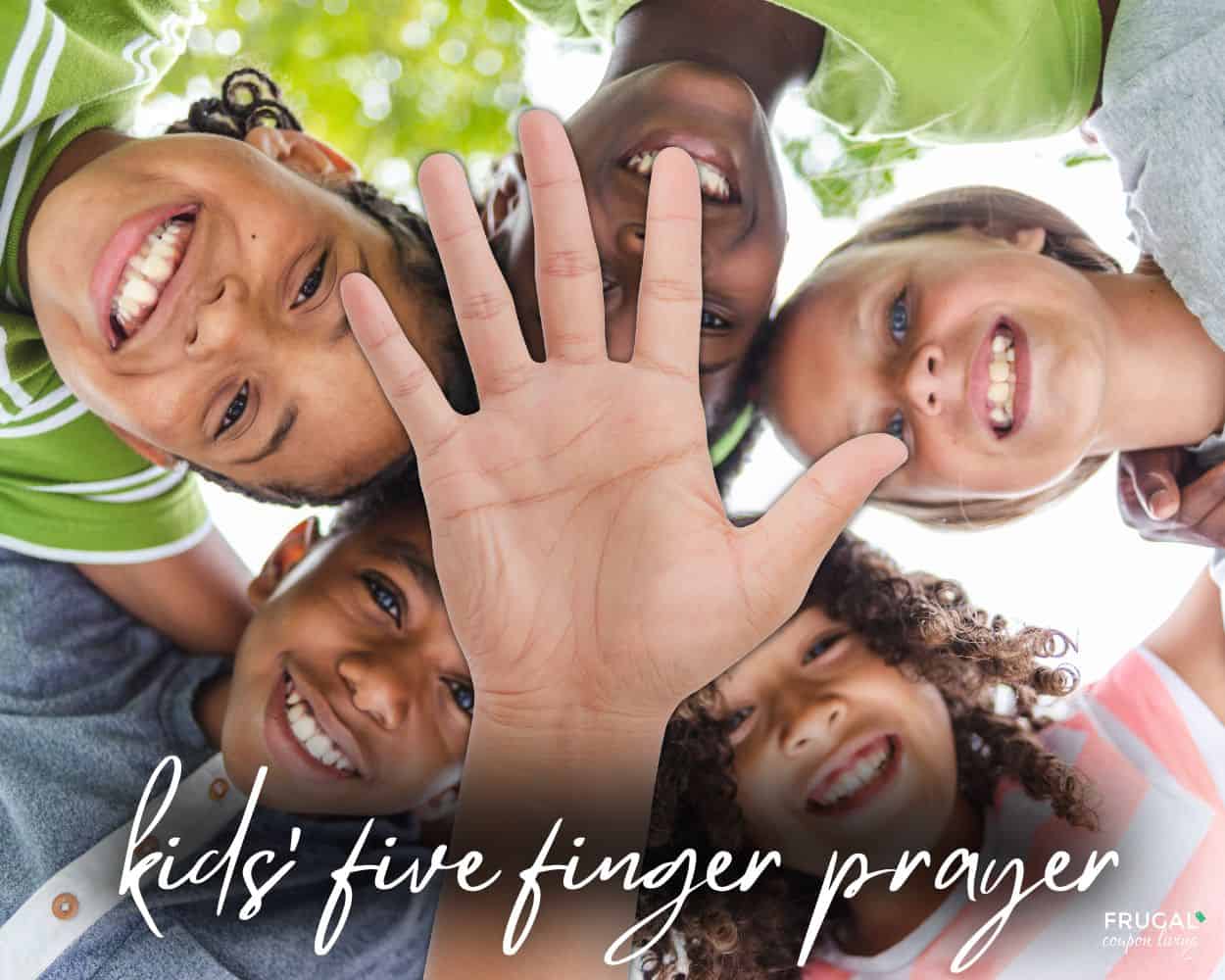 what is the five finger prayer for kids