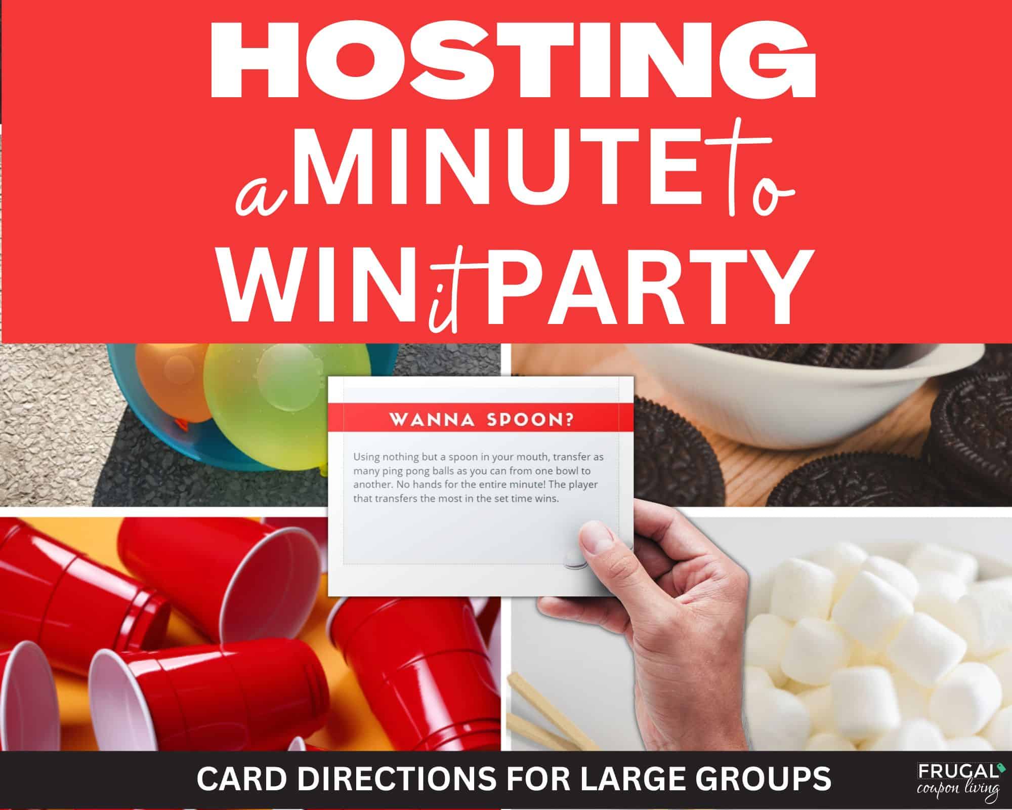 how to host a minute to win it games party