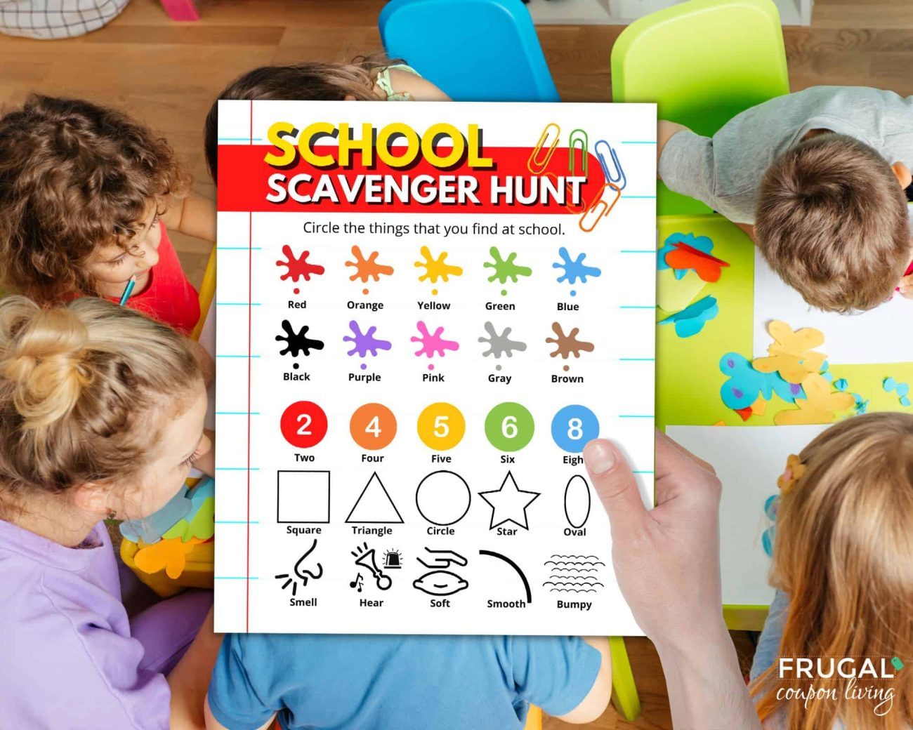 printable preschool classroom scavenger hunt ideas