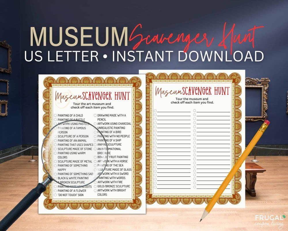 printable museum scavenger hunt list