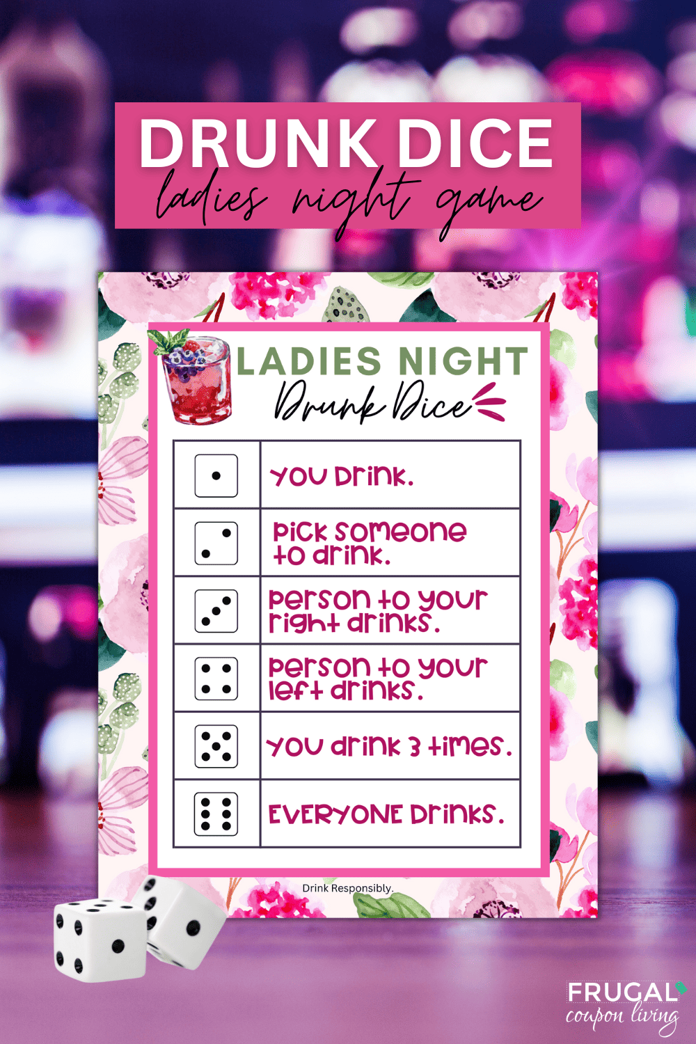 ladies night drunk dice game