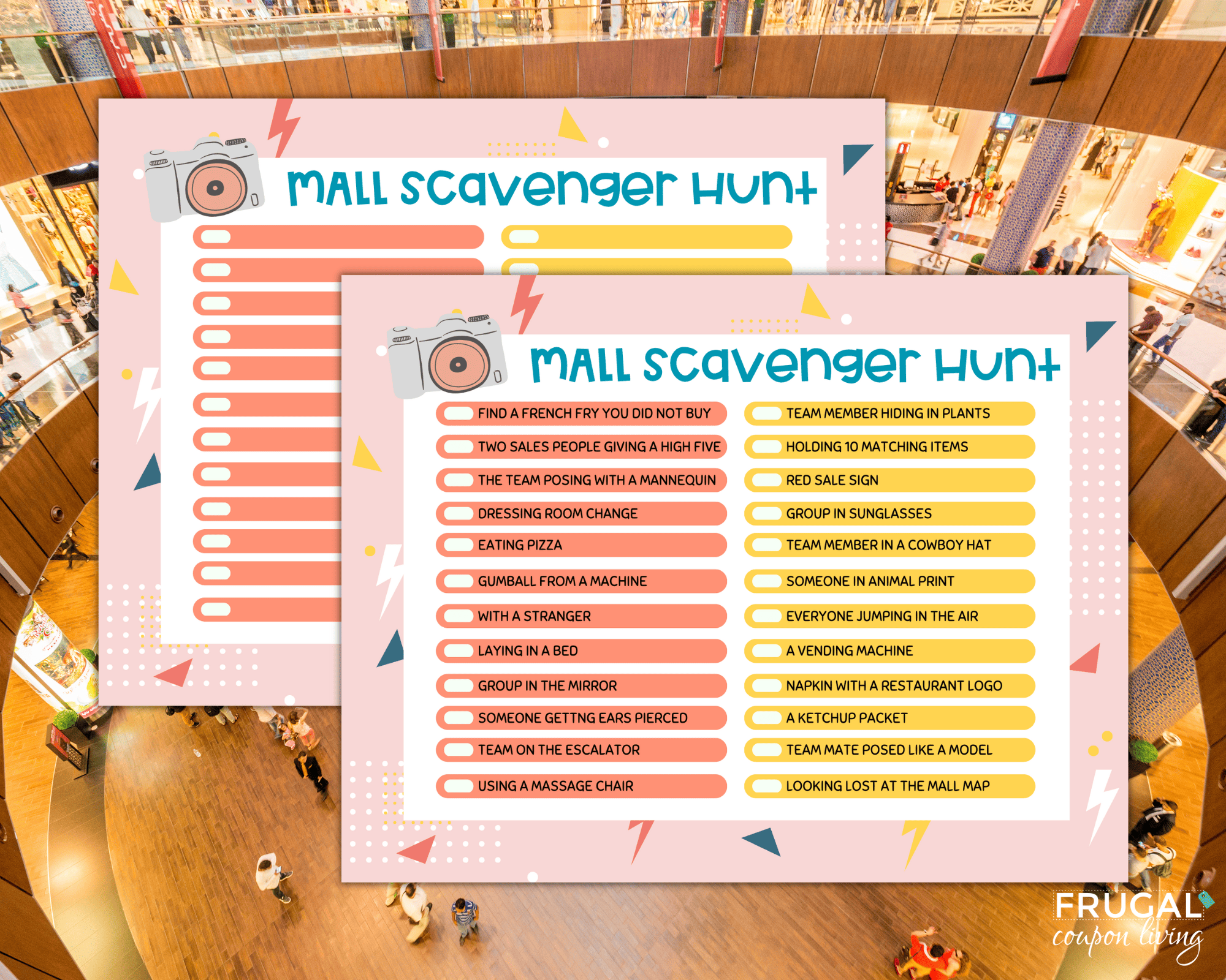 mall scavenger hunt around town