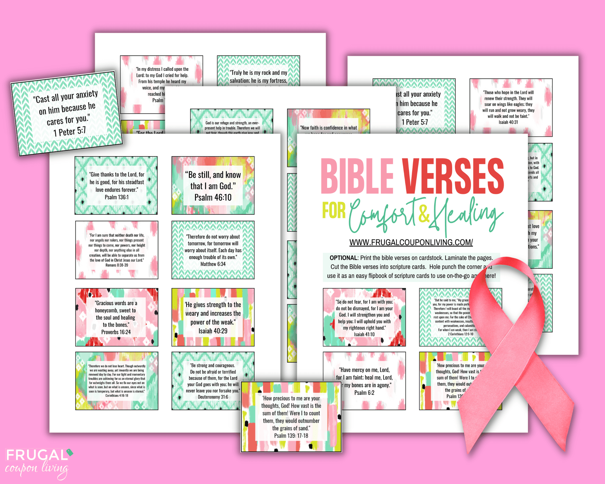 gift idea Christian cancer bible verses printable