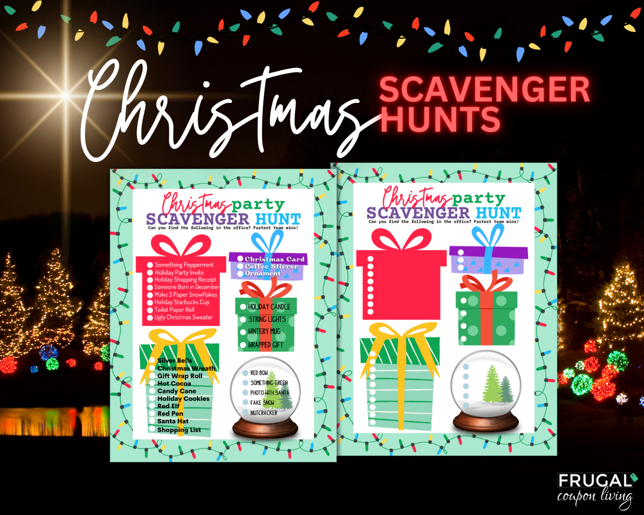 editable christmas scavenger hunt printable pdf set