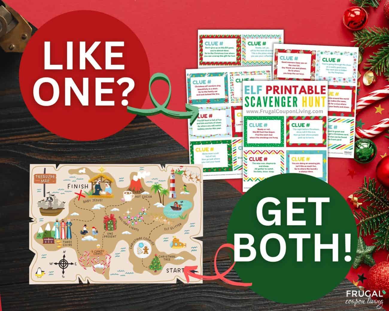 Elf on the shelf treasure map and elf on the shelf scavenger hunt for Christmas