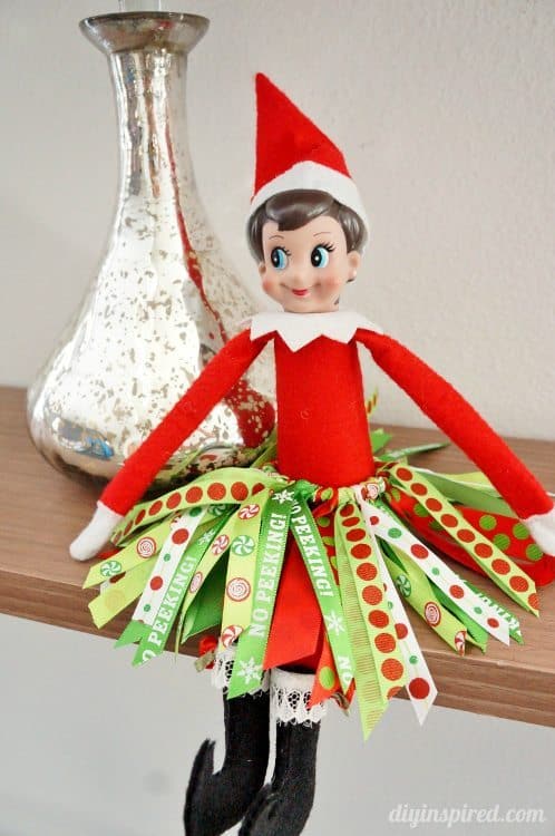 Elf on the Shelf bow outfit