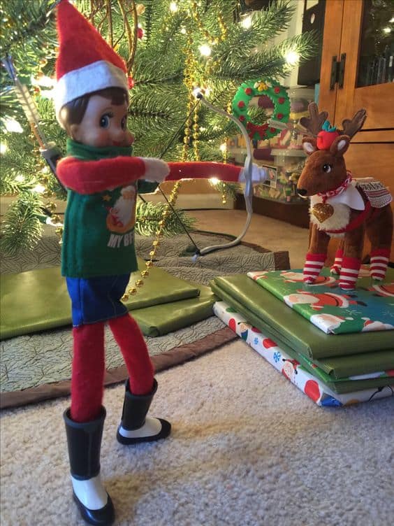elf on the shelf bow and arrow game