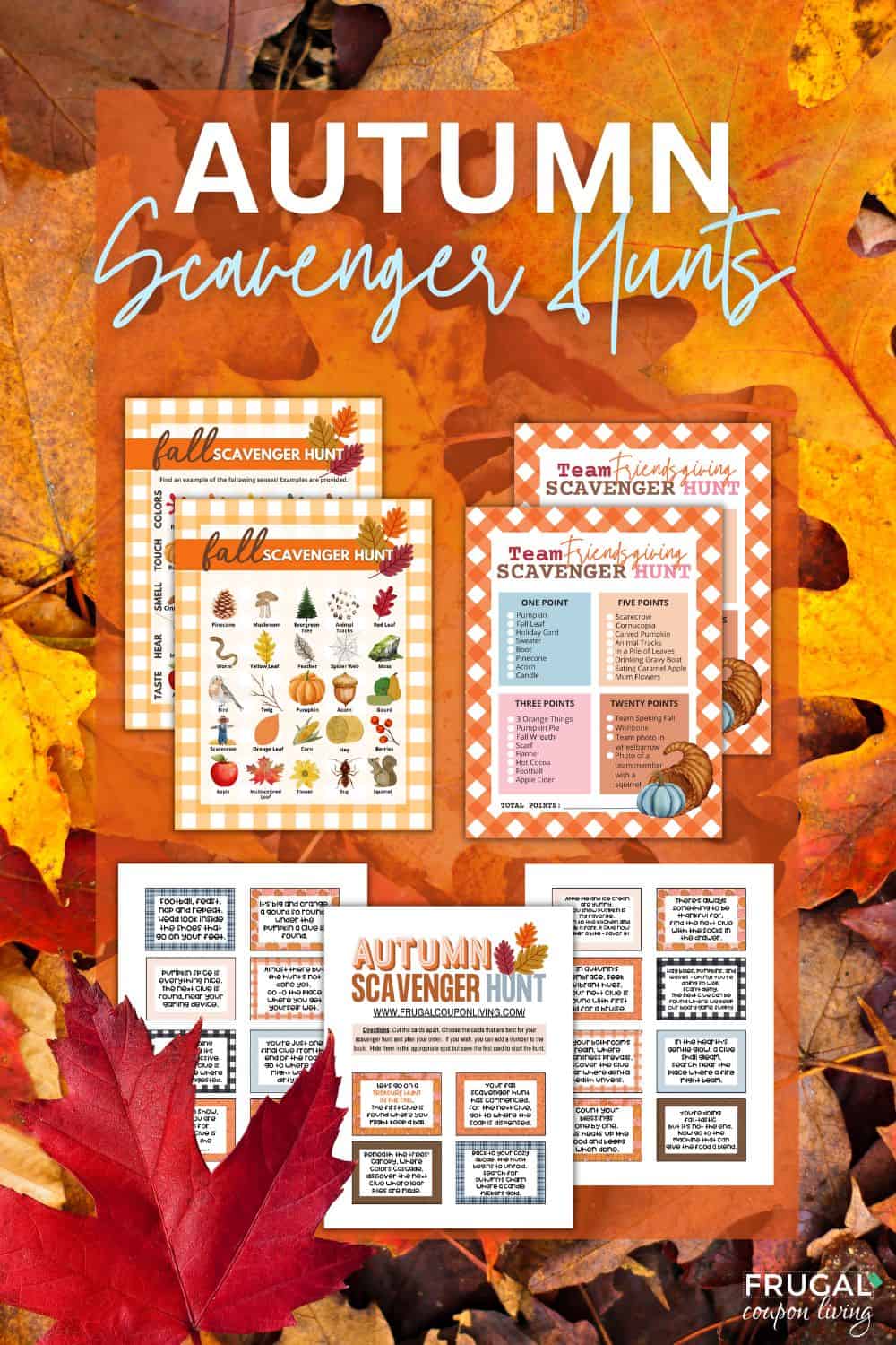 printable scavenger hunt lists for fall