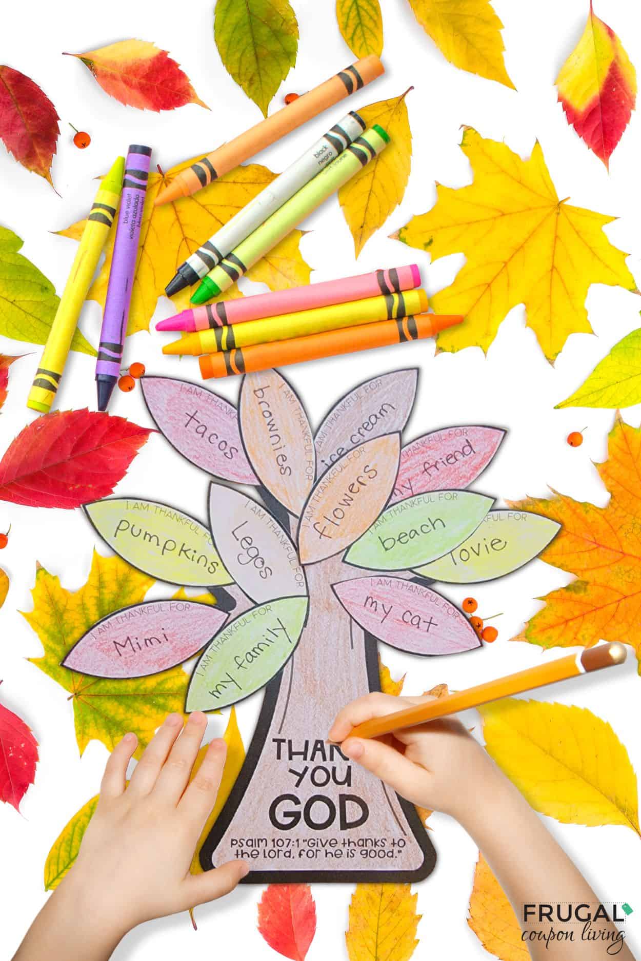 coloring thankful tree template for thanksgiving craft
