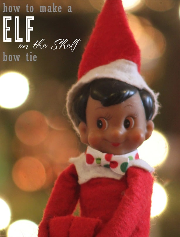 how to make a bow tie for elf on the shelf