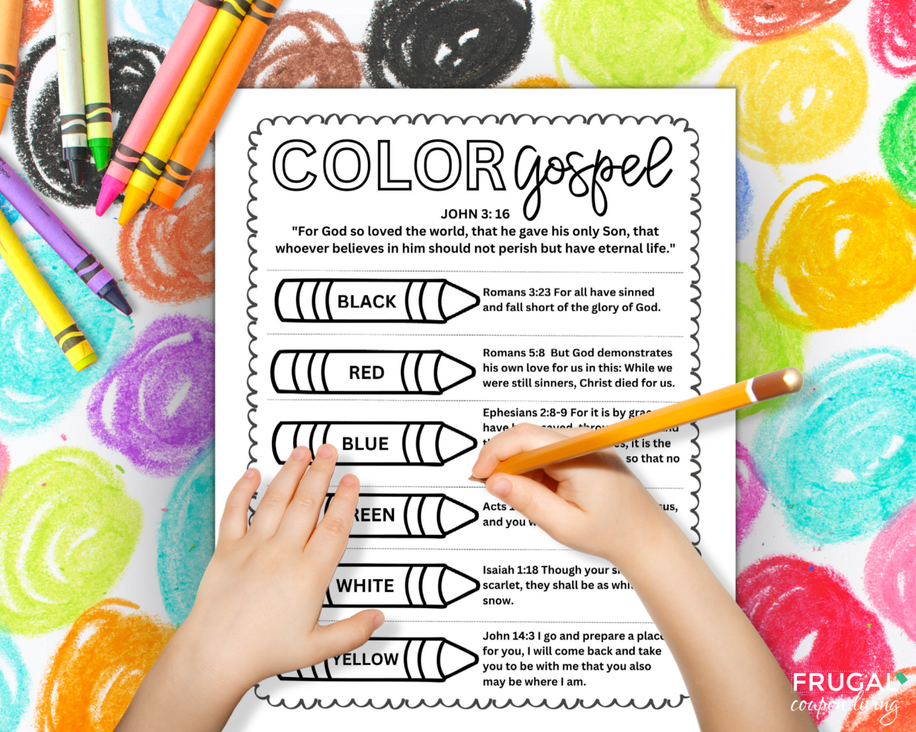 gospel coloring page for kids