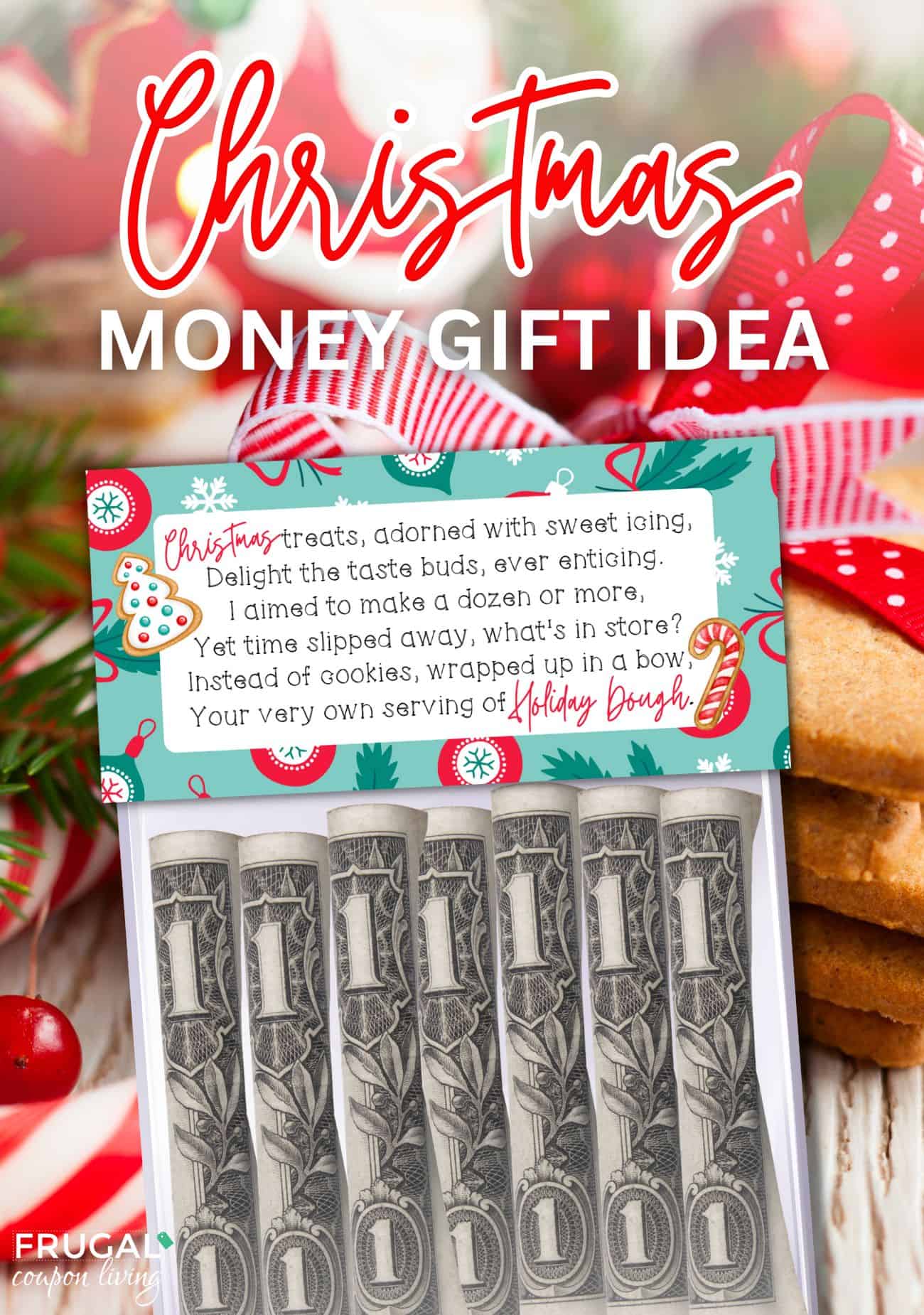 Cute Christmas Cash Gift Tag Printable