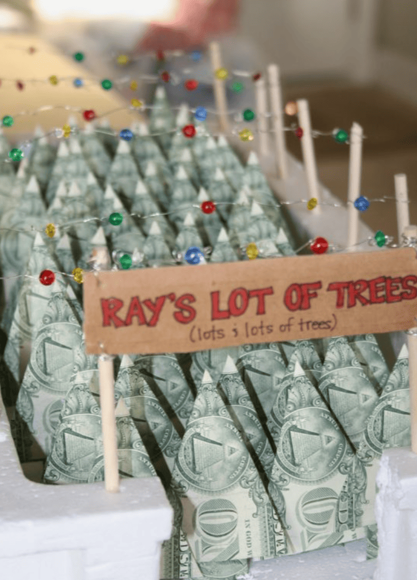 Christmas tree lot origami Christmas tree