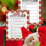 elf on the shelf dice game for a gift exchange with groups
