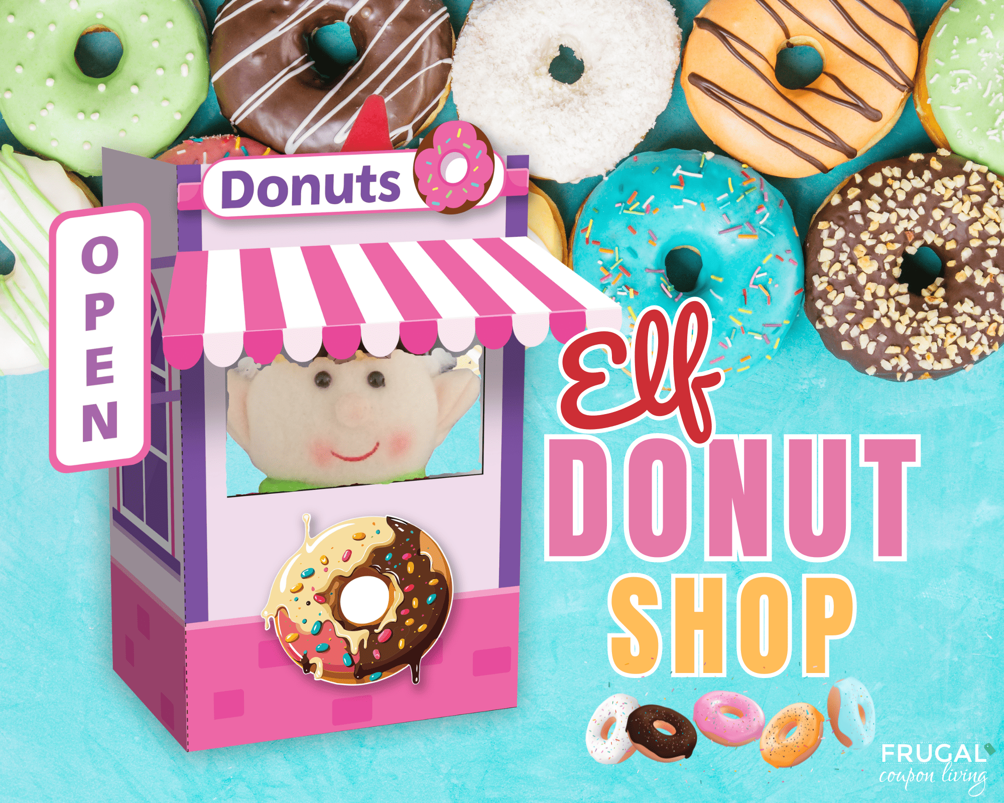 cute elf on the shelf donut ideas and printable shop