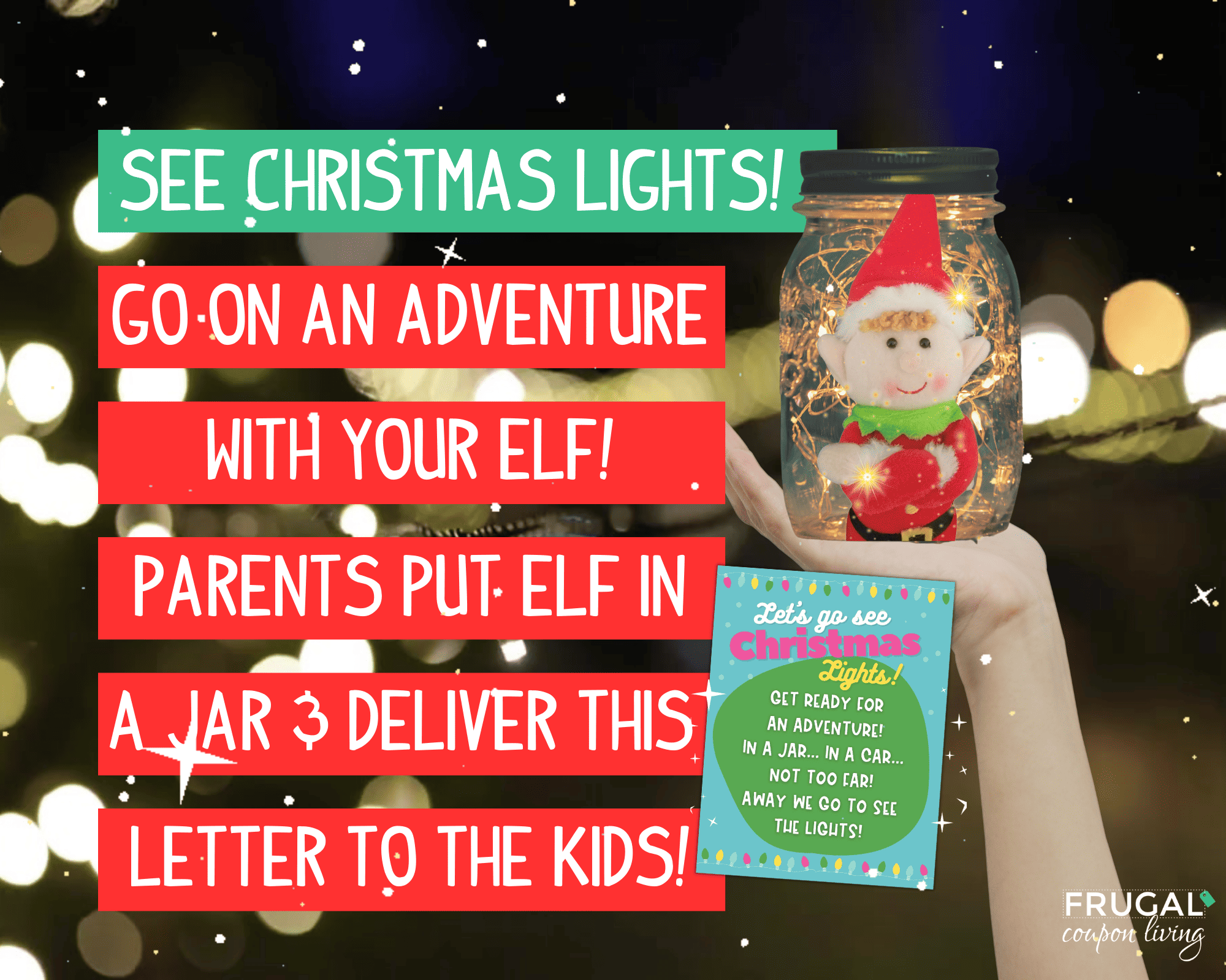 transportation jar elf on the shelf letter for Christmas lights adventure