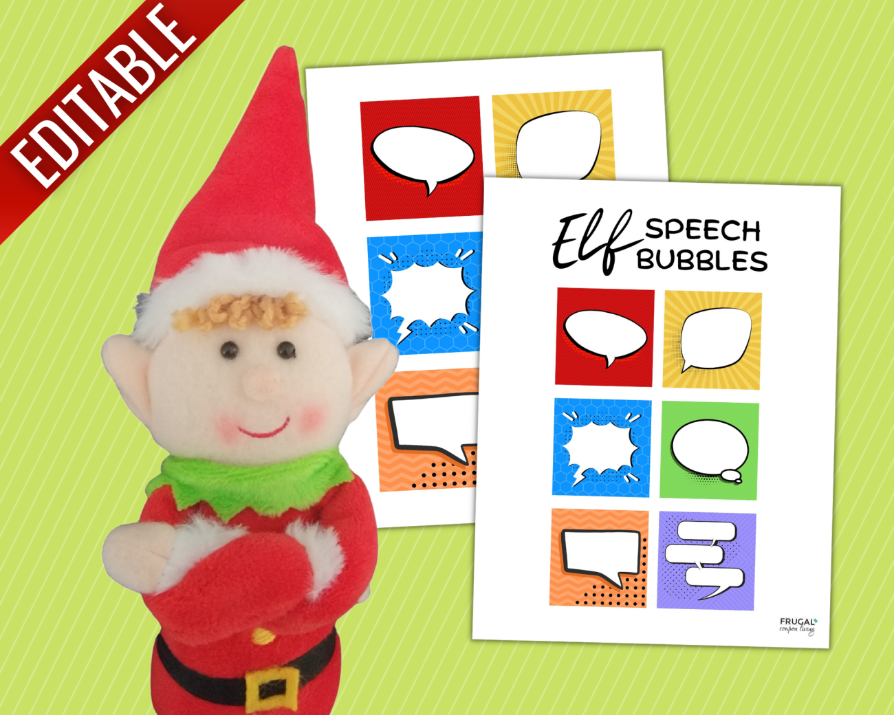 Elf on the Shelf Speech Bubbles Comic strip Printable