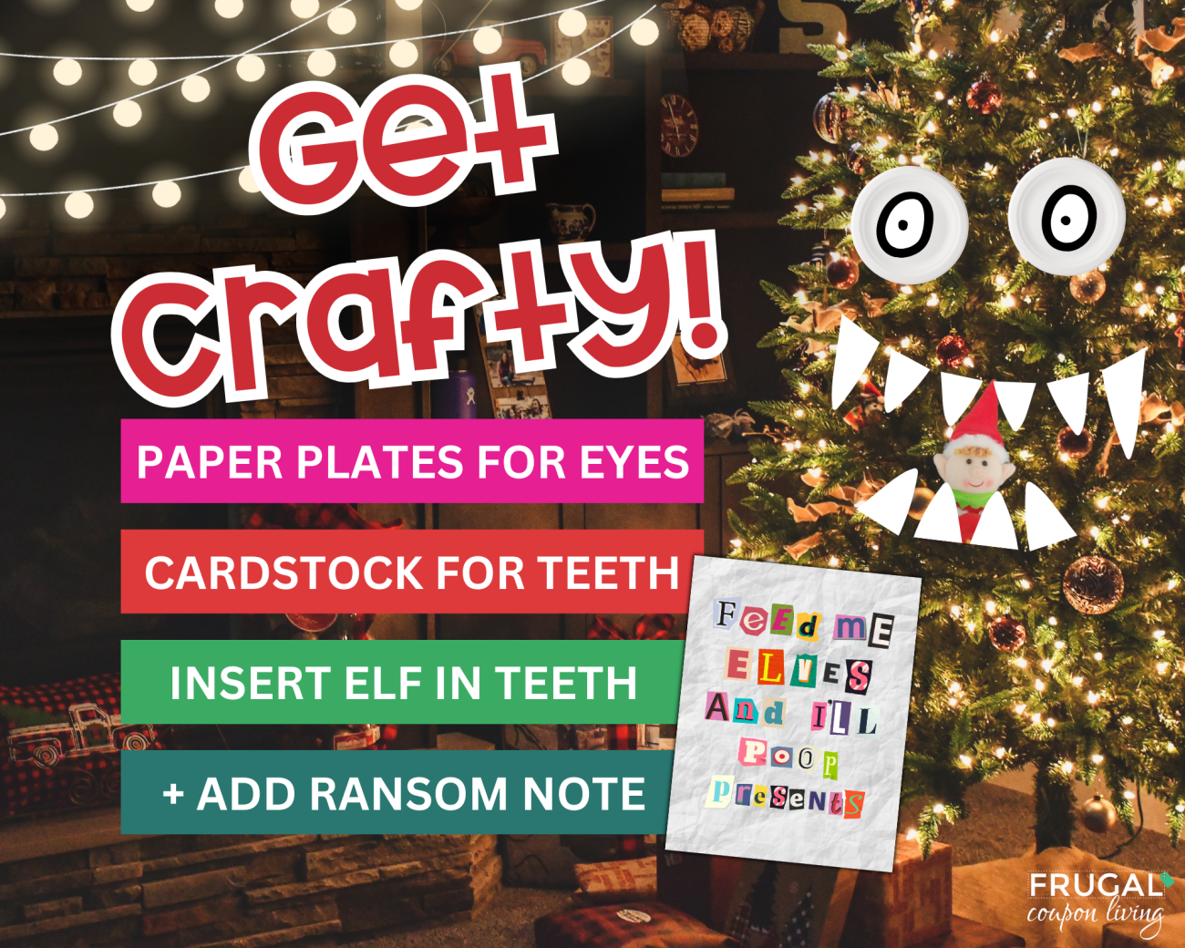 how to make a Christmas tree monster craft