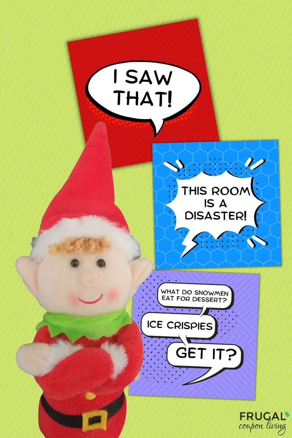 personalized elf on the shelf notes printable comic strip