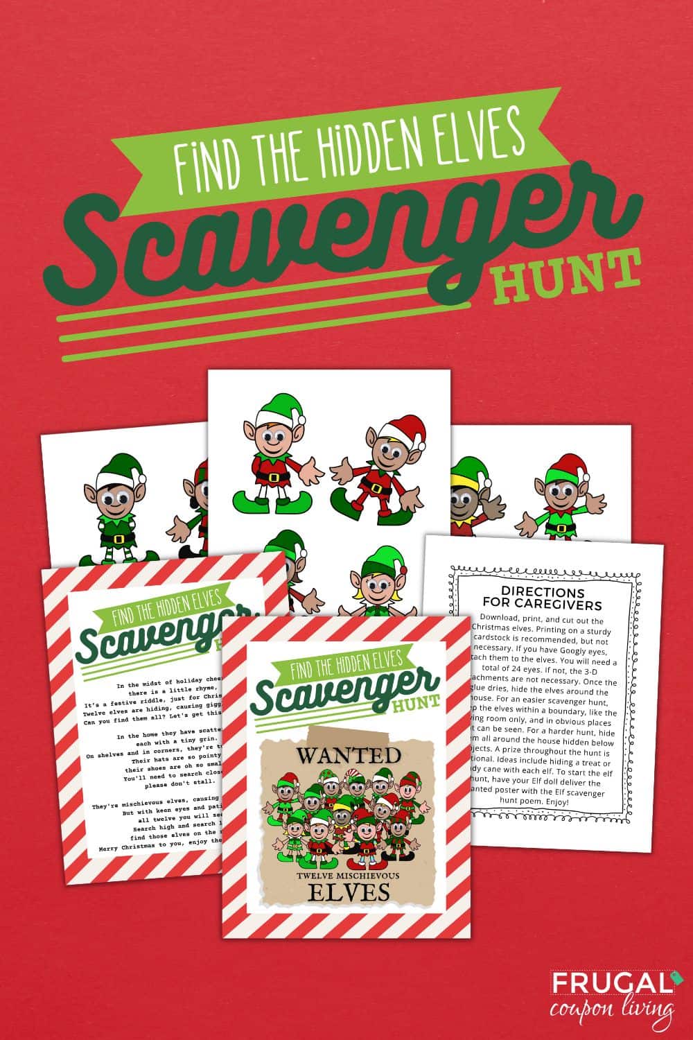 printable elf on the shelf scavenger hunt