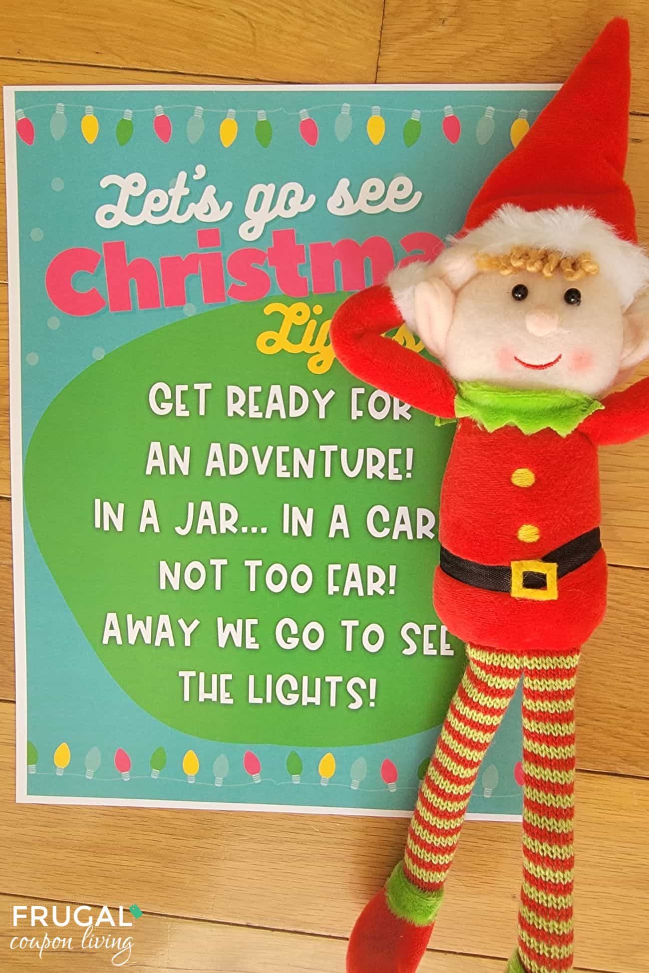 elf on the shelf printable letter christmas lights invite
