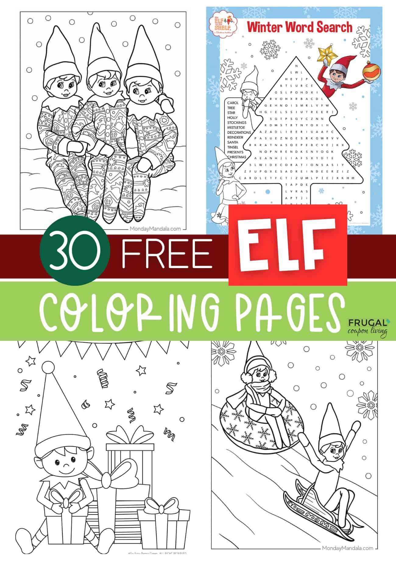 free elf on the shelf coloring sheets for kids