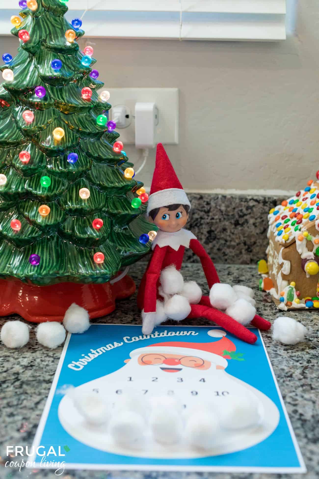 elf on the shelf santa beard countdown