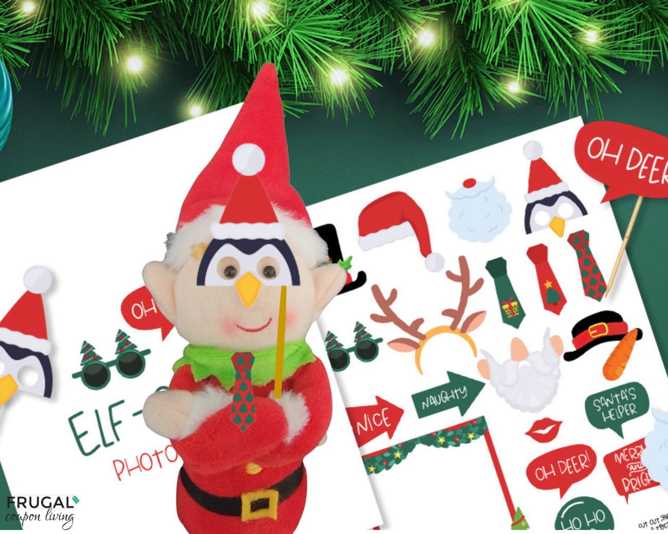 printable elf on the shelf photo booth