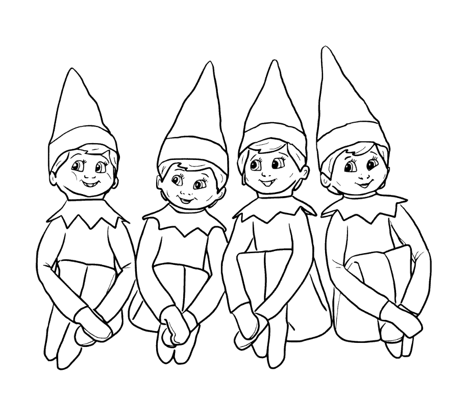 four original scout elf on the shelf coloring sheet