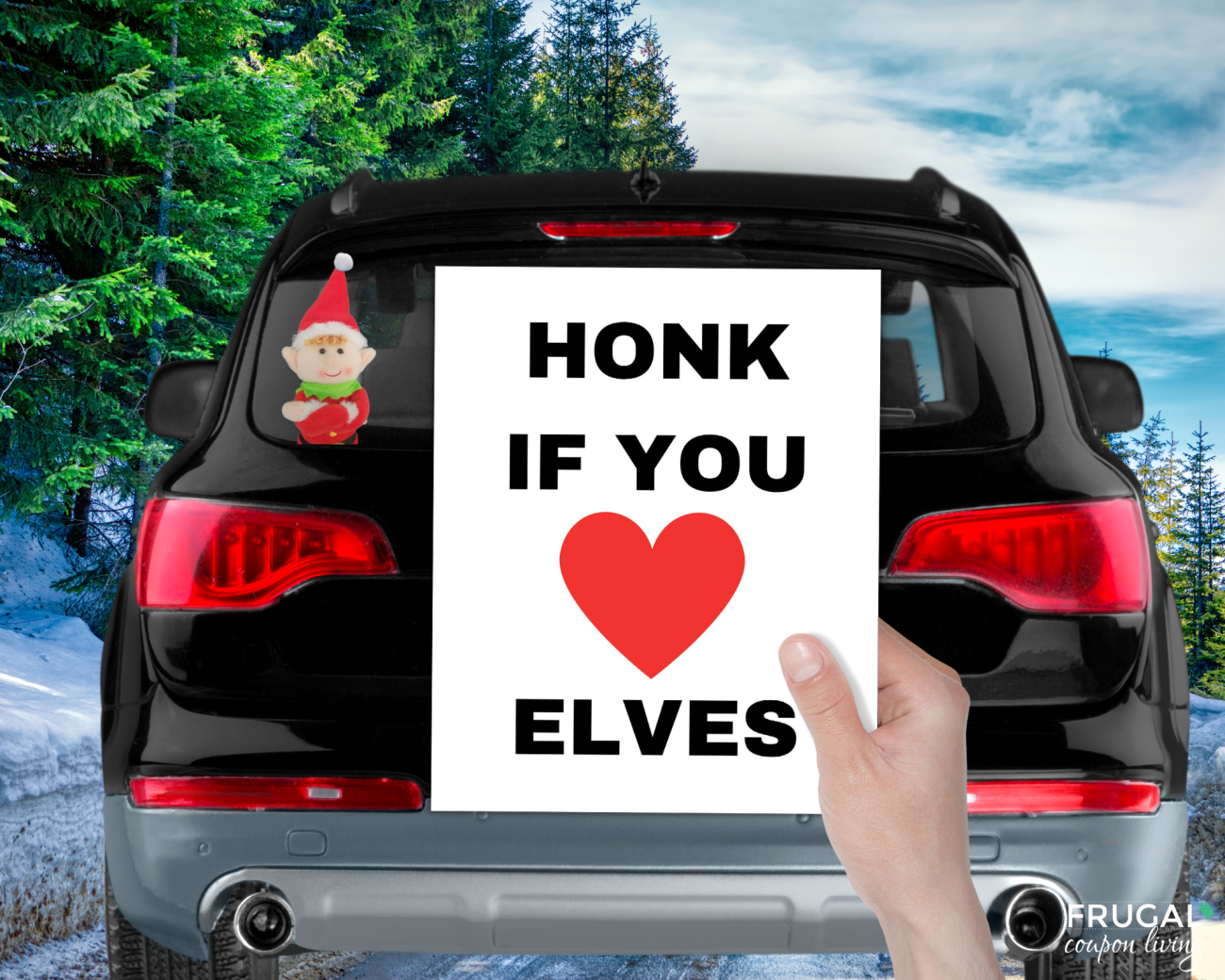 elf on the shelf prank printable sign honk if you love elves