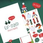 elf sized photo booth props printable for elf on the shelf
