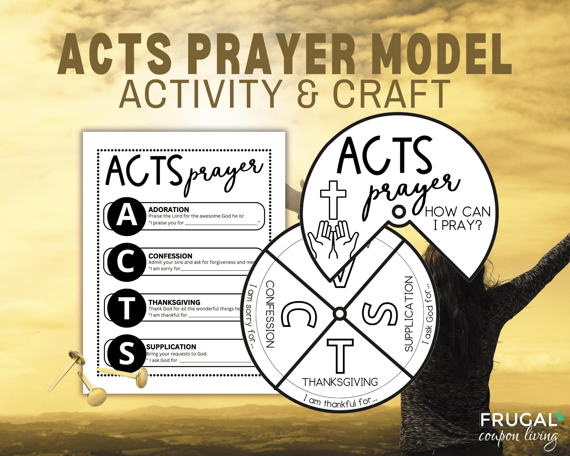 printable Acts Prayer coloring wheel