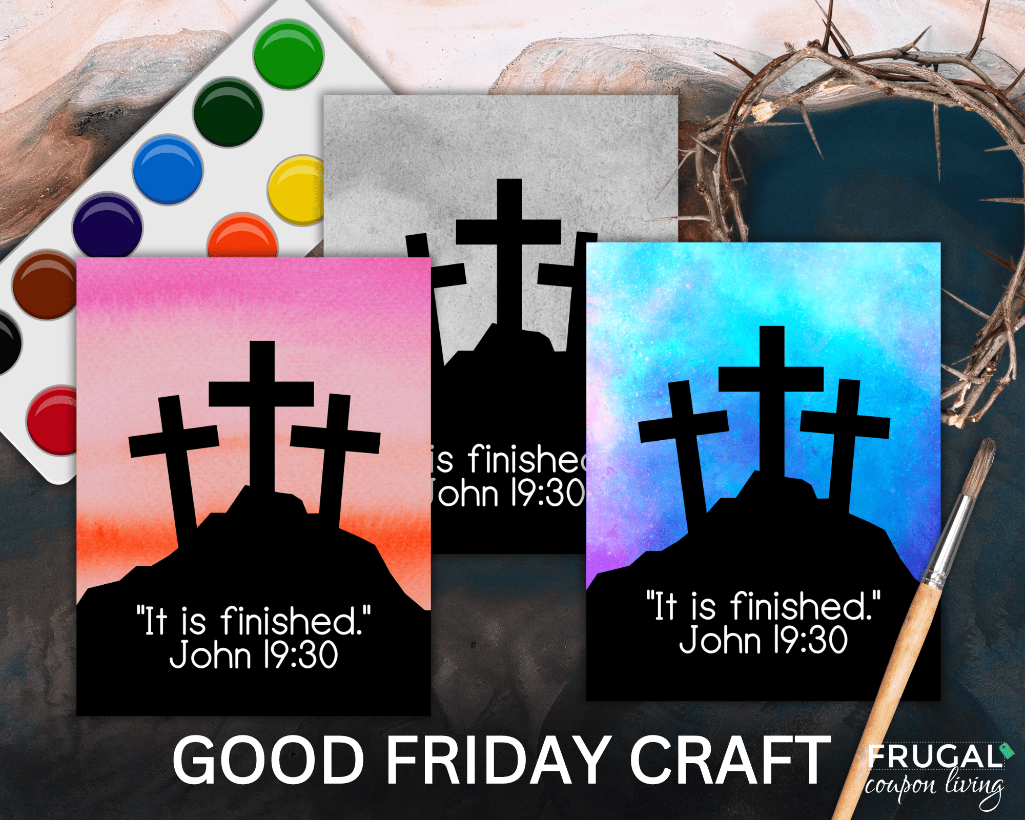 good friday watercolor art for kids