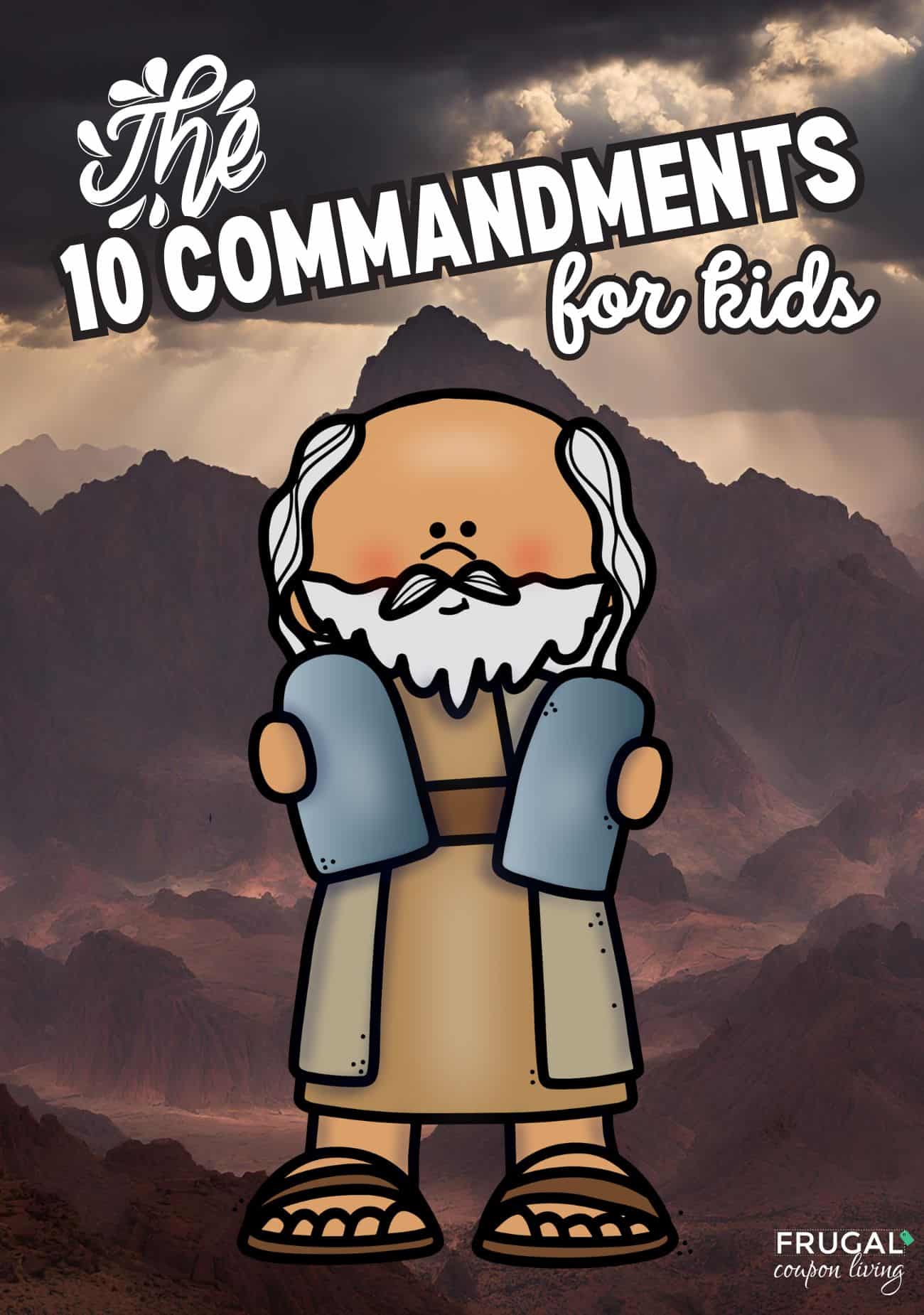 teaching the 10 commandments to kids printable craft worksheet activity 